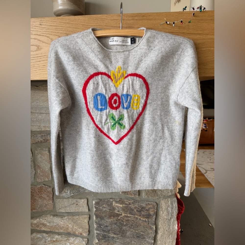 Anthropologie Nathalie Lete Love Cashmere Sweater Sz XS - Picture 9 of 14